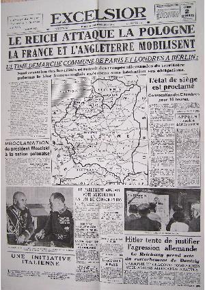 
The Reich attacks Poland
France and Great Britain mobilize
