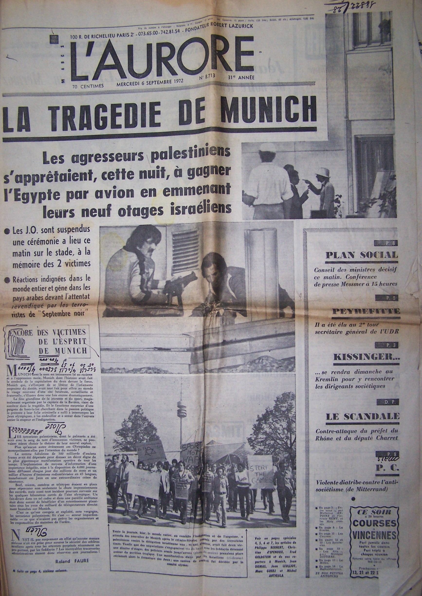 The tragedy of Munich
Again victims of Munich spirit
