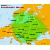 Diffusion of the polluted cloud around Europe